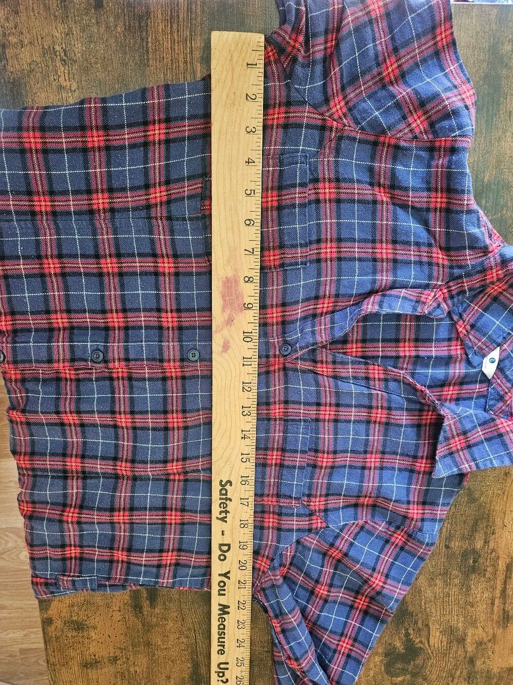 Riders by Lee Navy and Red Plaid Tunic Size Large - Picture 5 of 5